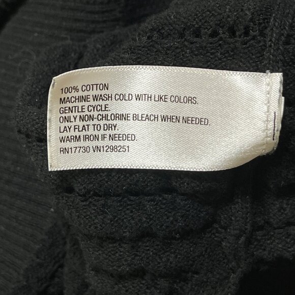 Mossimo Cropped Cardigan Sweater Black V-Neck XS Extra Small - Picture 8 of 8